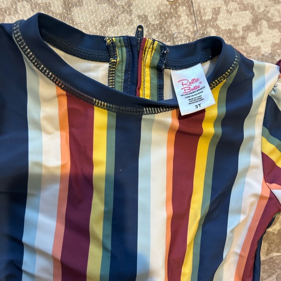 Ruffle Butts Long Sleeve One Piece Rash Guard - Picture 2 of 4